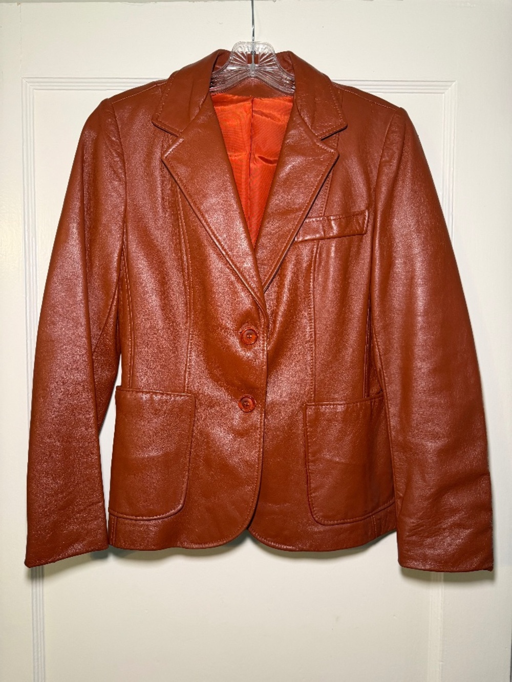 Vintage caramel leather jacket